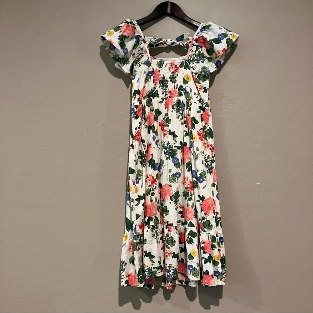 Old Navy Floral Cap Sleeve Fit Flare All Day Sundress Dress Girls Juniors Large